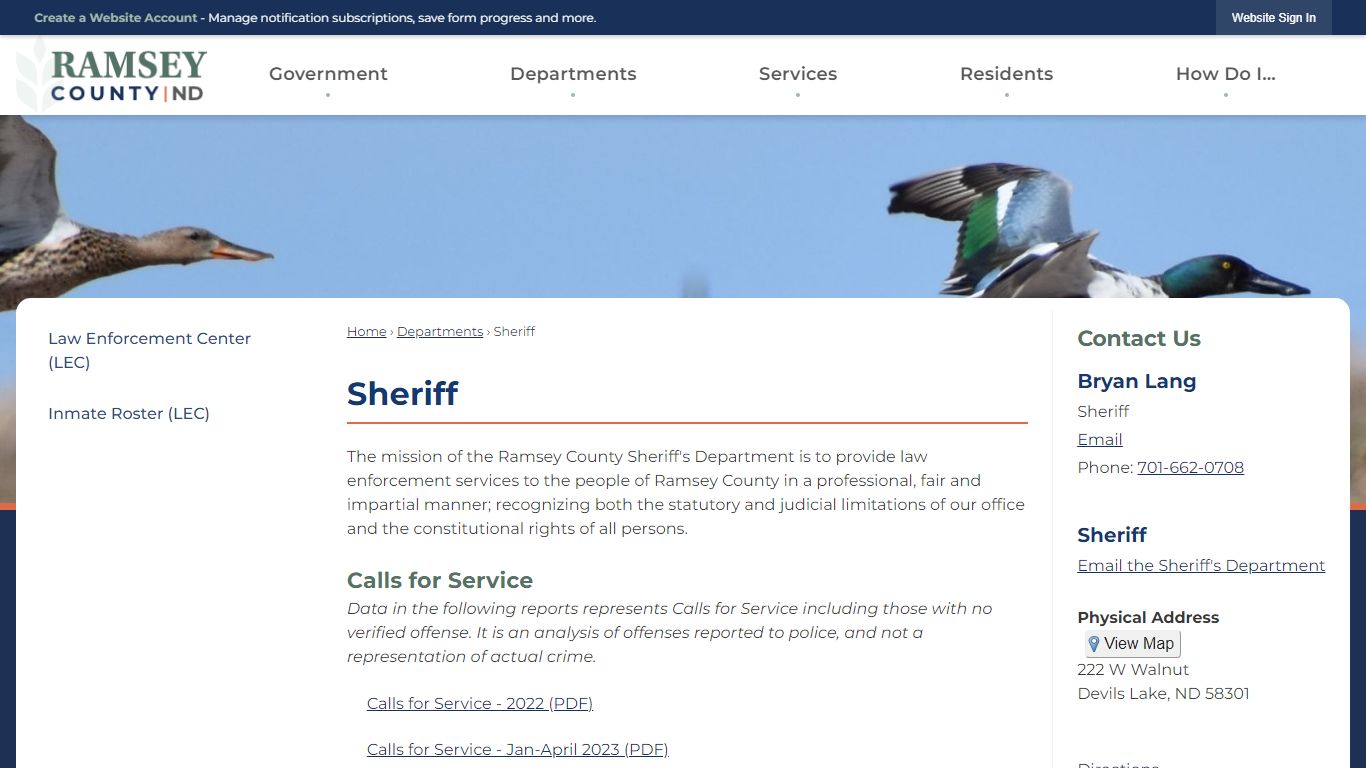 Sheriff - Ramsey County, ND